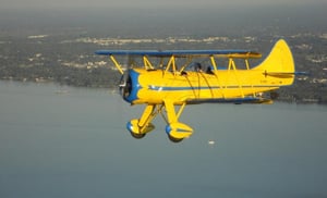 Fort Myers yellow Biplane