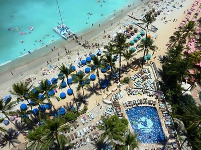 Outrigger Beach Resort on the ocean