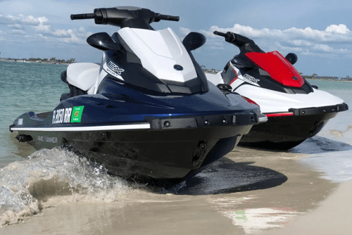 Jetski on the beach