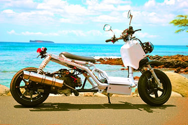 Scooter on the beach of maui