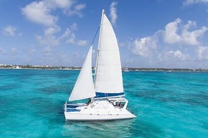 beautiful catamaran in playa del carmen mexico