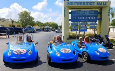 blue scooter car rental