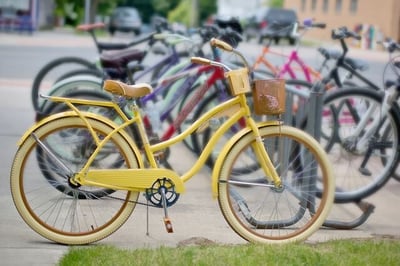 colorful bikes to rent