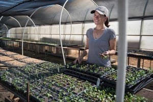 lady in Sprout Queen Farm