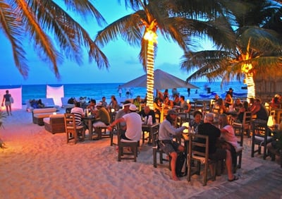 outside bar in playa del carmen