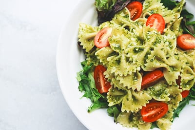 pasta with basil and tomato's