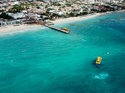 playa del carmen view from helicopter