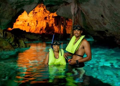 water cave in playa del carmen mexico