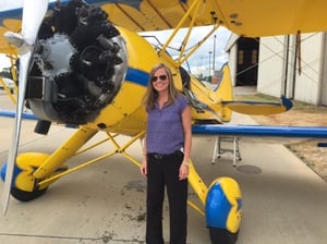 yellow and blue little plane