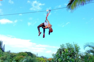 ziplining on Maui