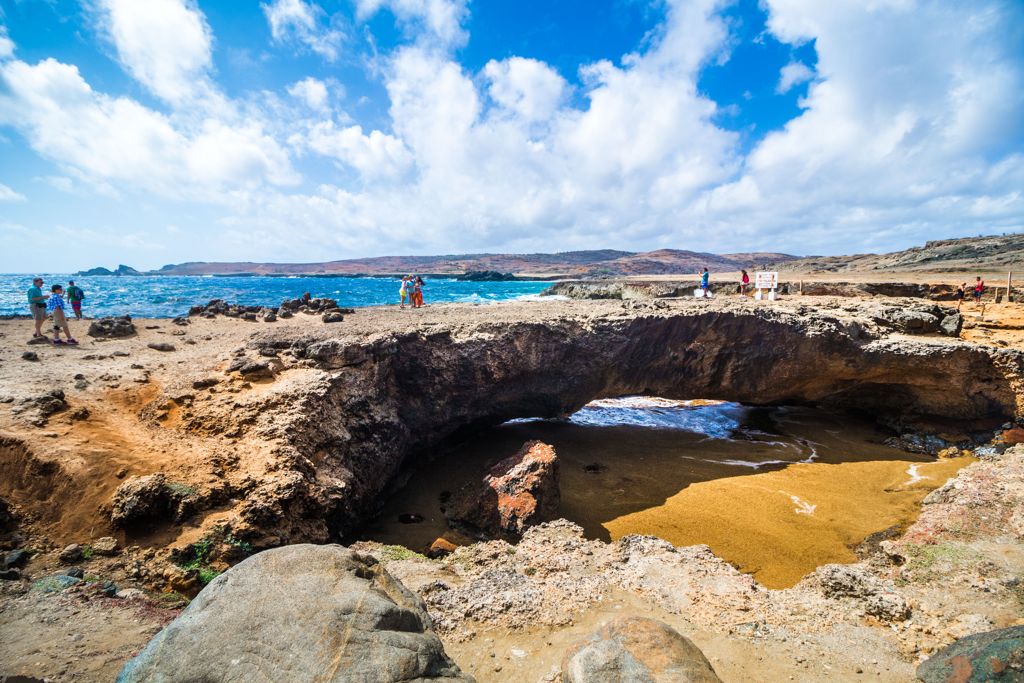 Beautiful natural bridge in Aruba