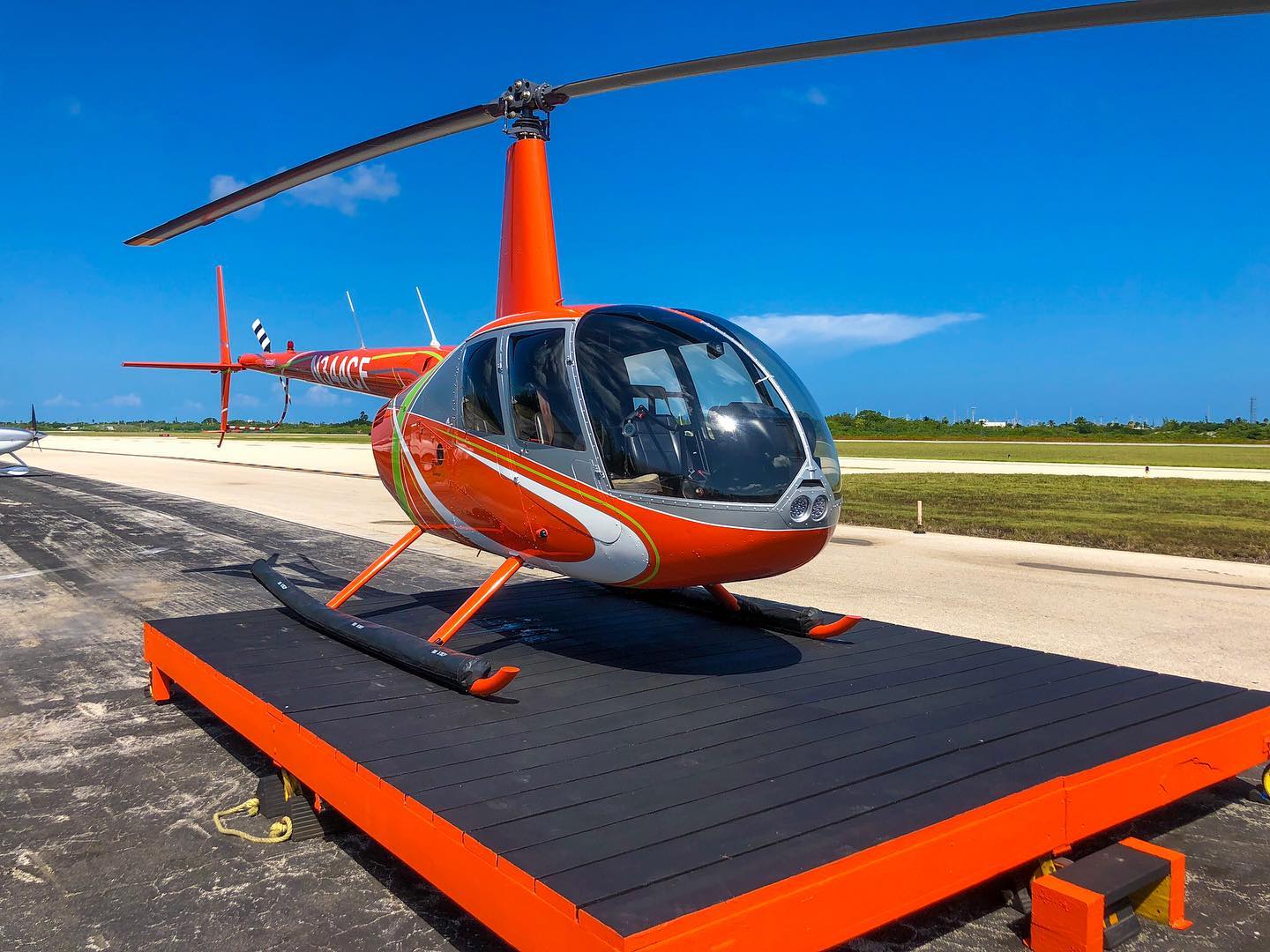 Orange Helicopter in Key West