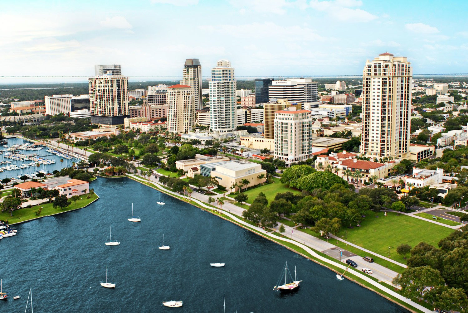 St Pete view of the bay and city