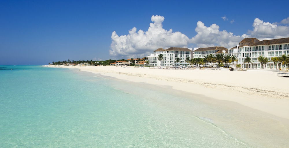 beautiful beach in Playa Del Carmen Mexico