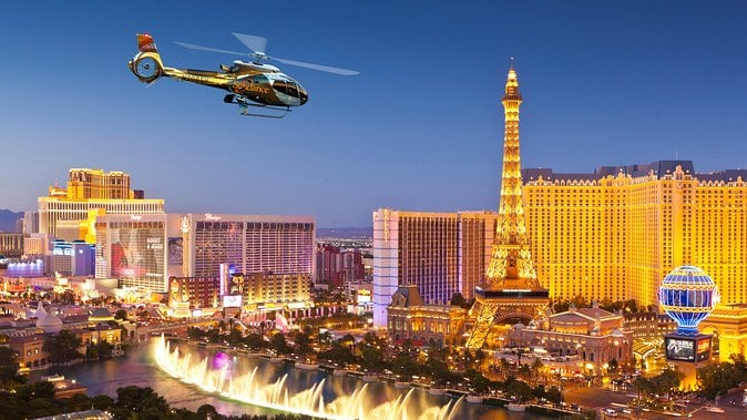 helicopter over Las Vegas