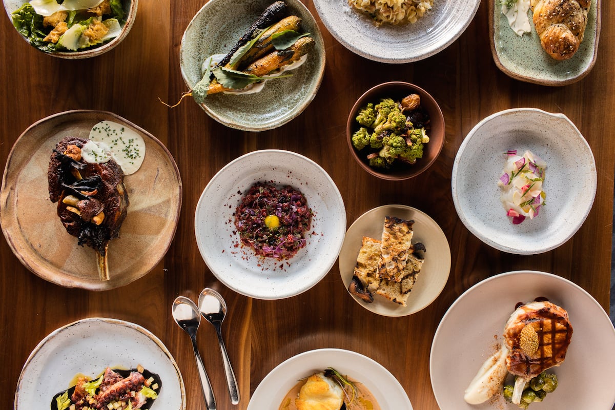 mini plates of food for tasting