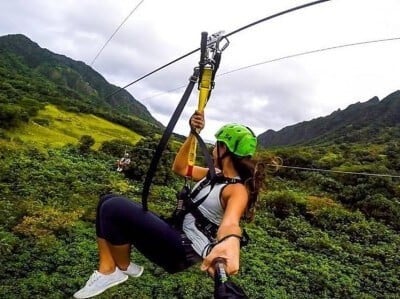 zip lining on Oahu 